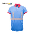 Blaues reflektierendes Tape Work T-Shirt